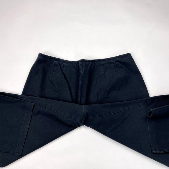 Eileen Fisher Organic Cotton Twill Pants Women L Flaw* Elastic waist Zip Closure - Picture 6 of 10